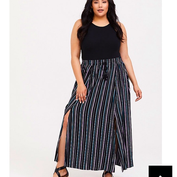 torrid Dresses & Skirts - Torrid Black Stripe Maxi Skirt